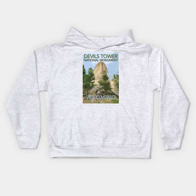 Devils Tower Kids Hoodie by Nicomaja